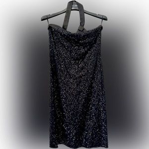 Giorgio Armani Black Sequin Dress